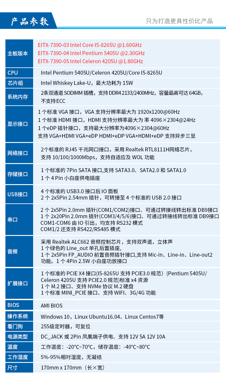 EITX-7390嵌入式工控主闆